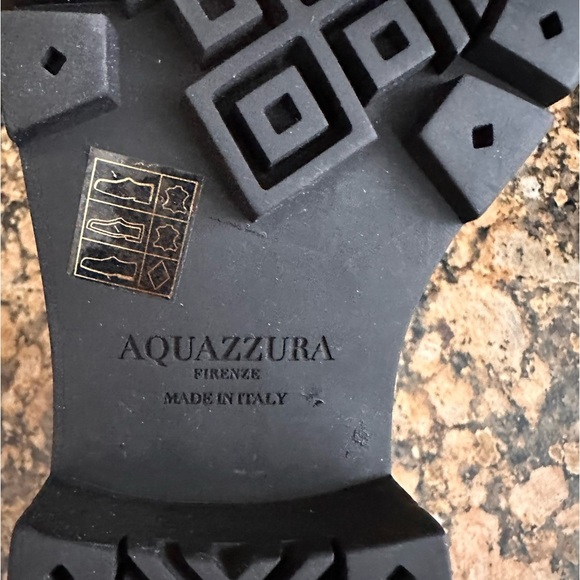 Aquazurra Ryan Lug-Sole Shearling Buckle Boot - Picture 8 of 10